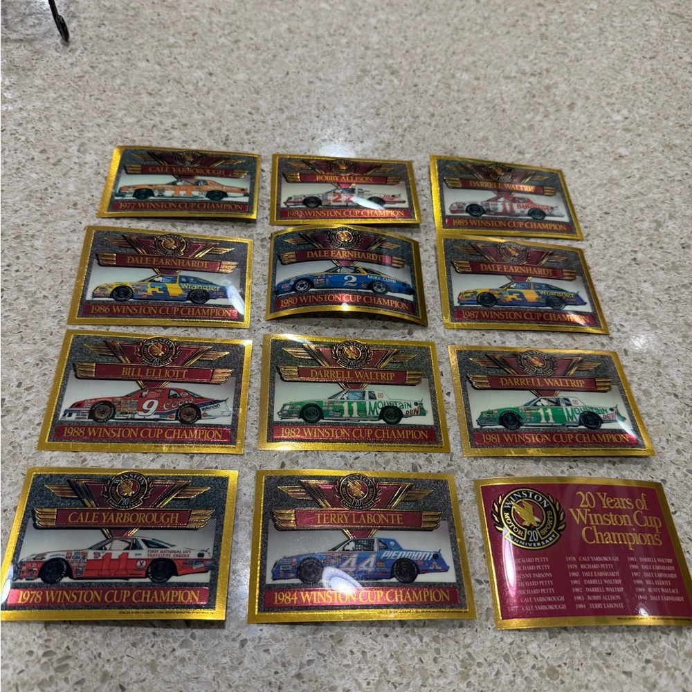 Nascar Winston Cup Champions Gold Foil Cards